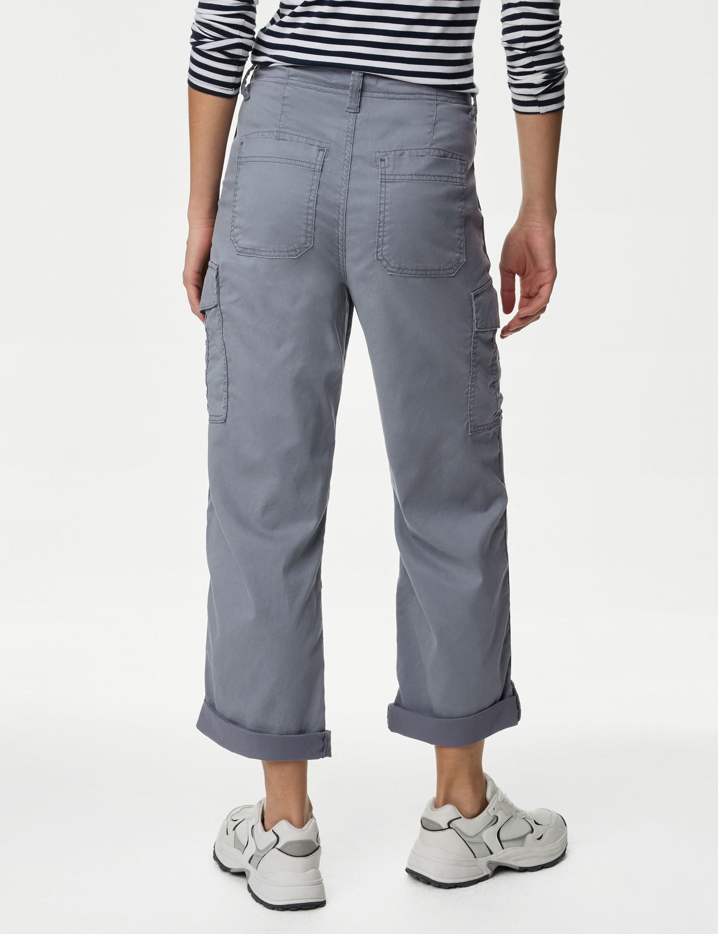 Lyocell™ Straight Leg Crop Kargo Pantolon