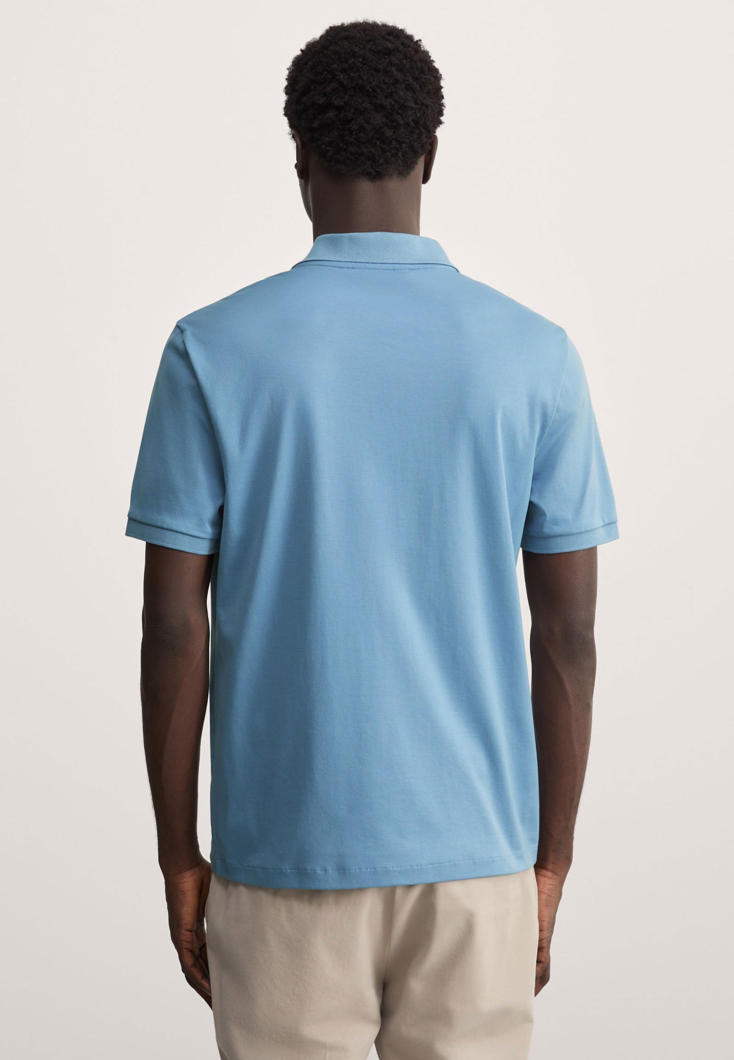 Saf Pamuklu Kısa Kollu Polo Yaka T-shirt