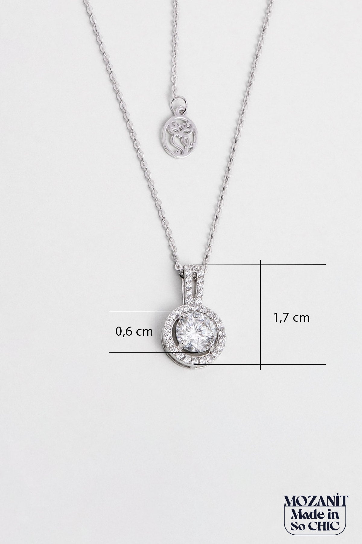 Mozanit Zarafeti 18 Ayar Beyaz Altın Kaplama Gümüş Küpe 5170380199