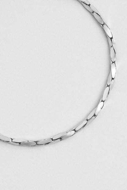 Italyan Tasarım 18 Ayar Beyaz Altın Kaplama 19 Cm Gümüş Bileklik 5170569999