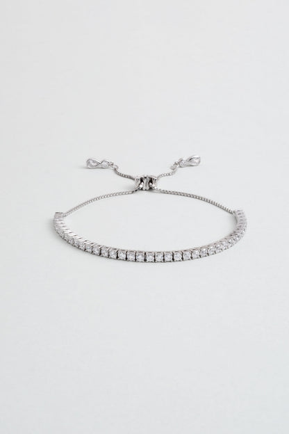 Ikonik 18 Ayar Beyaz Altın Kaplama Gümüş Su Yolu Bileklik 5171440199