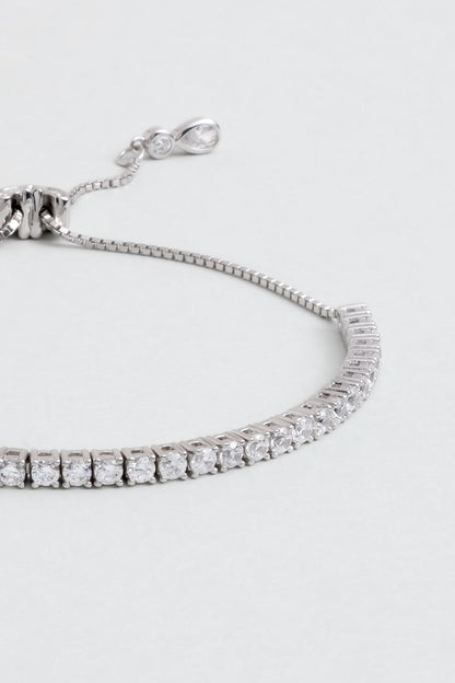 Ikonik 18 Ayar Beyaz Altın Kaplama Gümüş Su Yolu Bileklik 5171440199