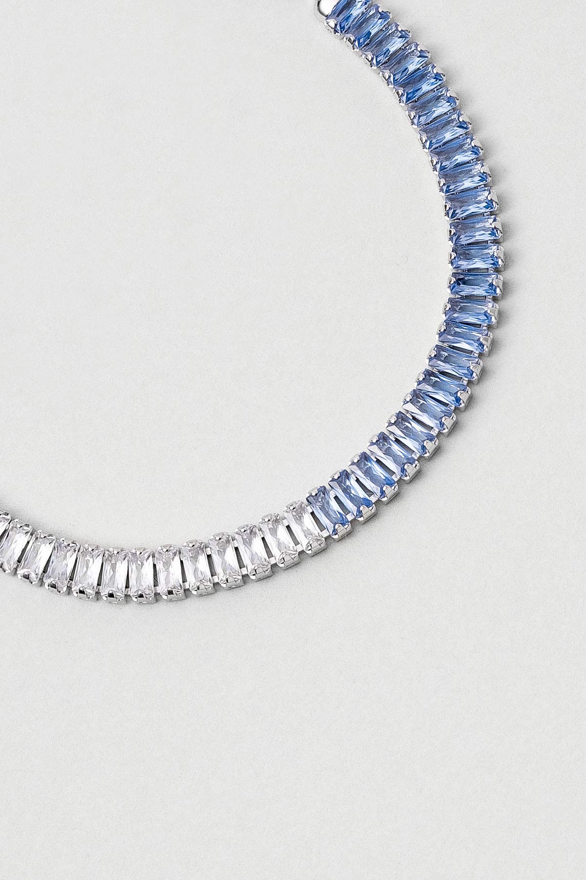 Renkli Baget 18 Ayar Beyaz Altın Kaplama Ayarlanabilir Gümüş Bileklik 5172170599