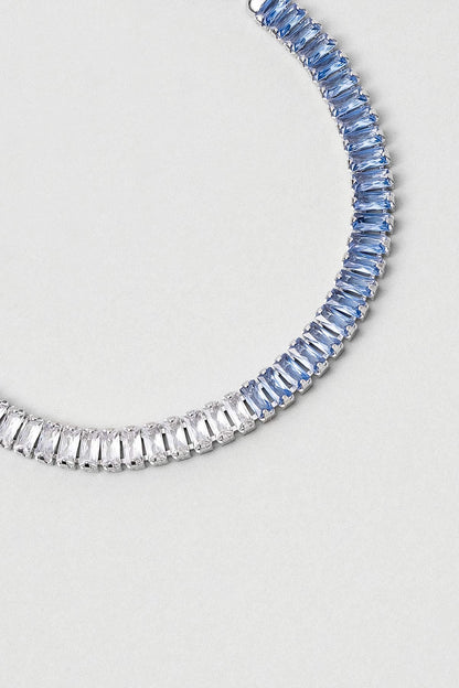 Renkli Baget 18 Ayar Beyaz Altın Kaplama Ayarlanabilir Gümüş Bileklik 5172170599