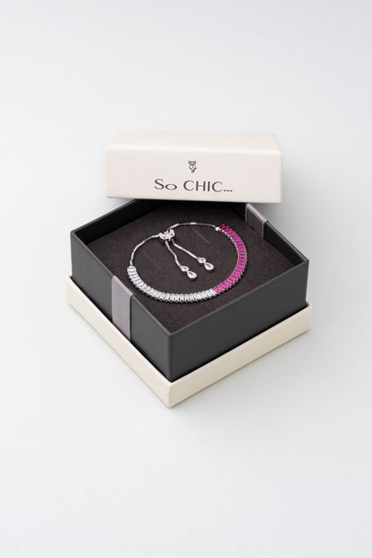 Renkli Baget 18 Ayar Beyaz Altın Kaplama Ayarlanabilir Gümüş Bileklik 5172173999