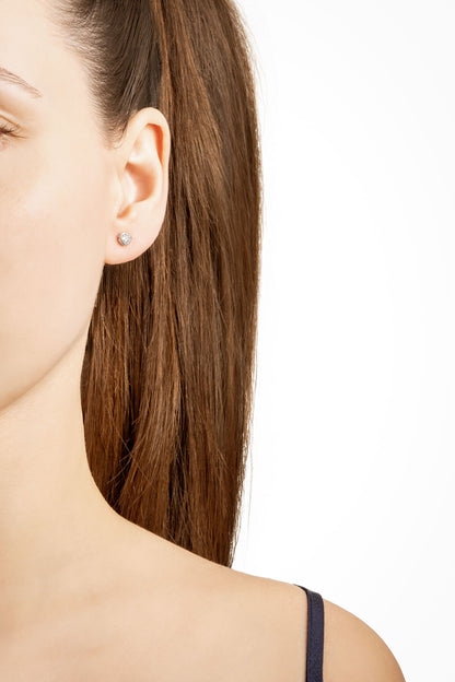 Romantik Aşk 18 Ayar Beyaz Altın Kaplama Gümüş Kalp Küpe 5172590199