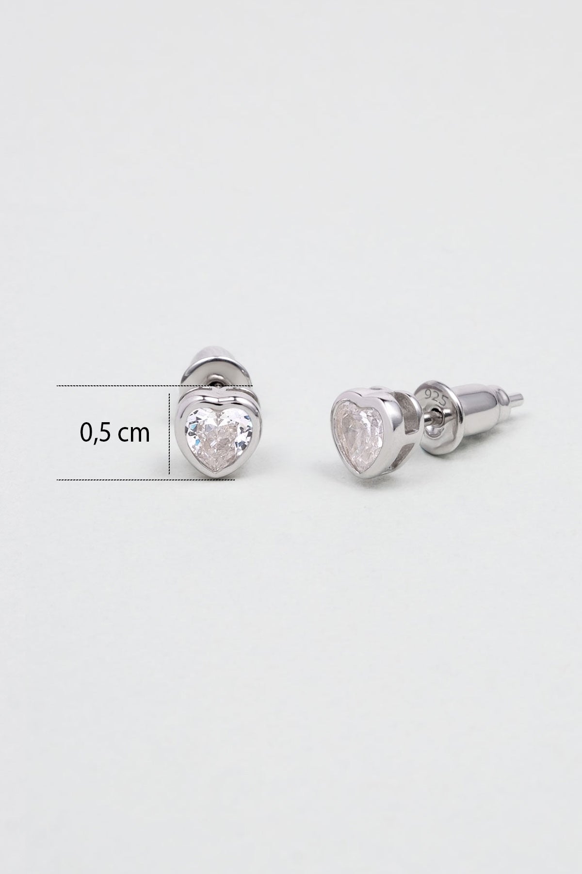 Romantik Aşk 18 Ayar Beyaz Altın Kaplama Gümüş Kalp Küpe 5172590199