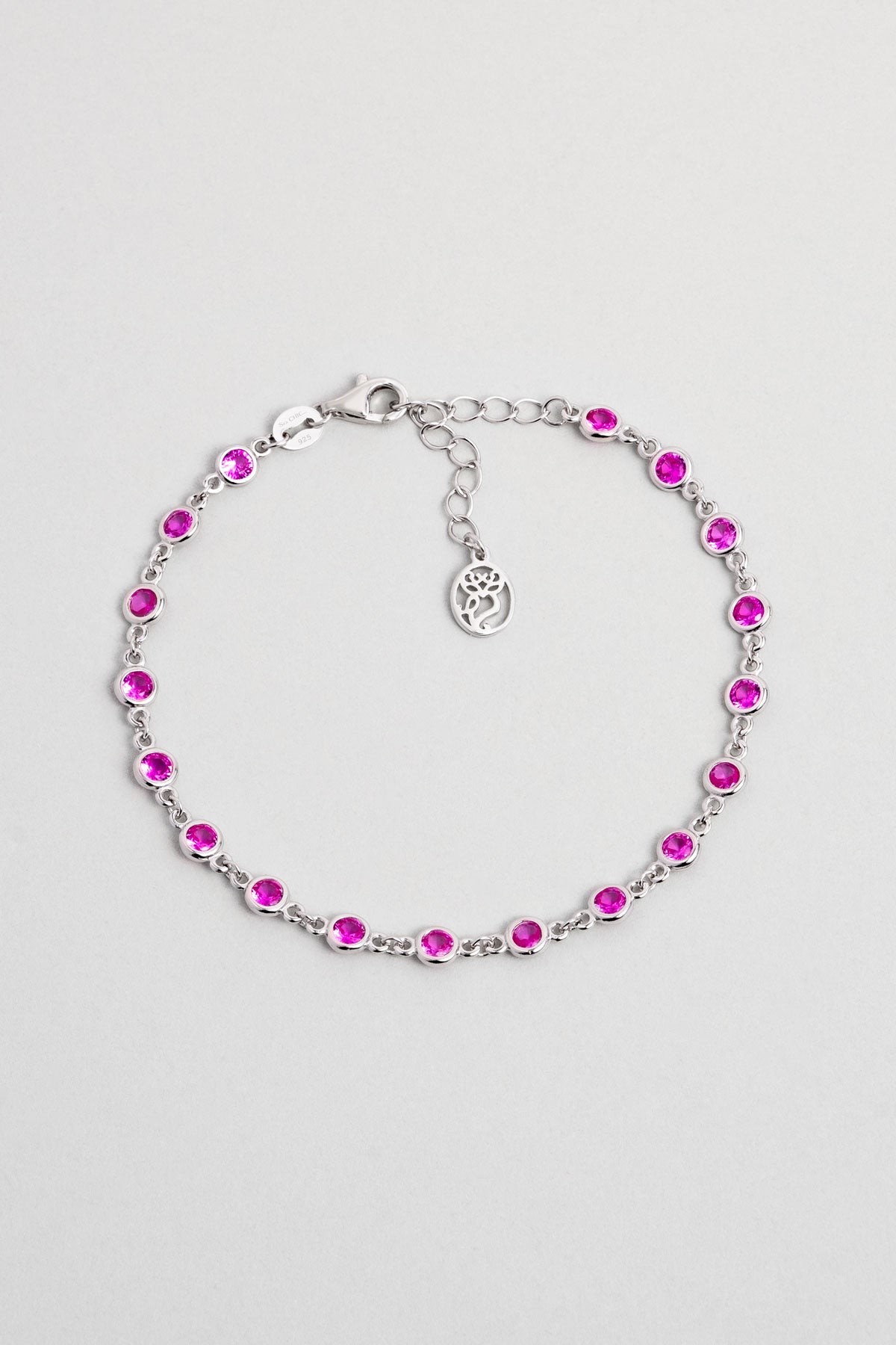 Rosalinda 18 Ayar Beyaz Altın Kaplama 19 Cm Gümüş Bileklik 5172660399