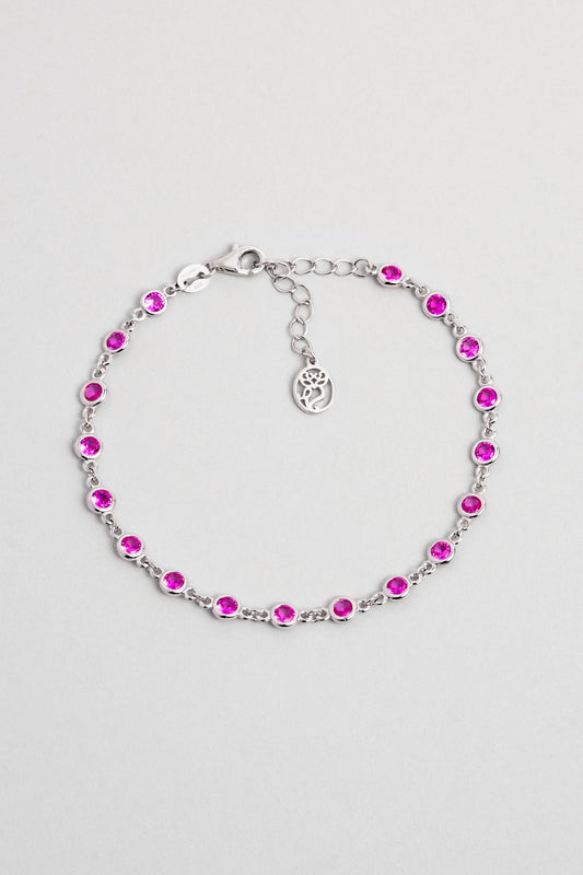 Rosalinda 18 Ayar Beyaz Altın Kaplama 19 Cm Gümüş Bileklik 5172660399