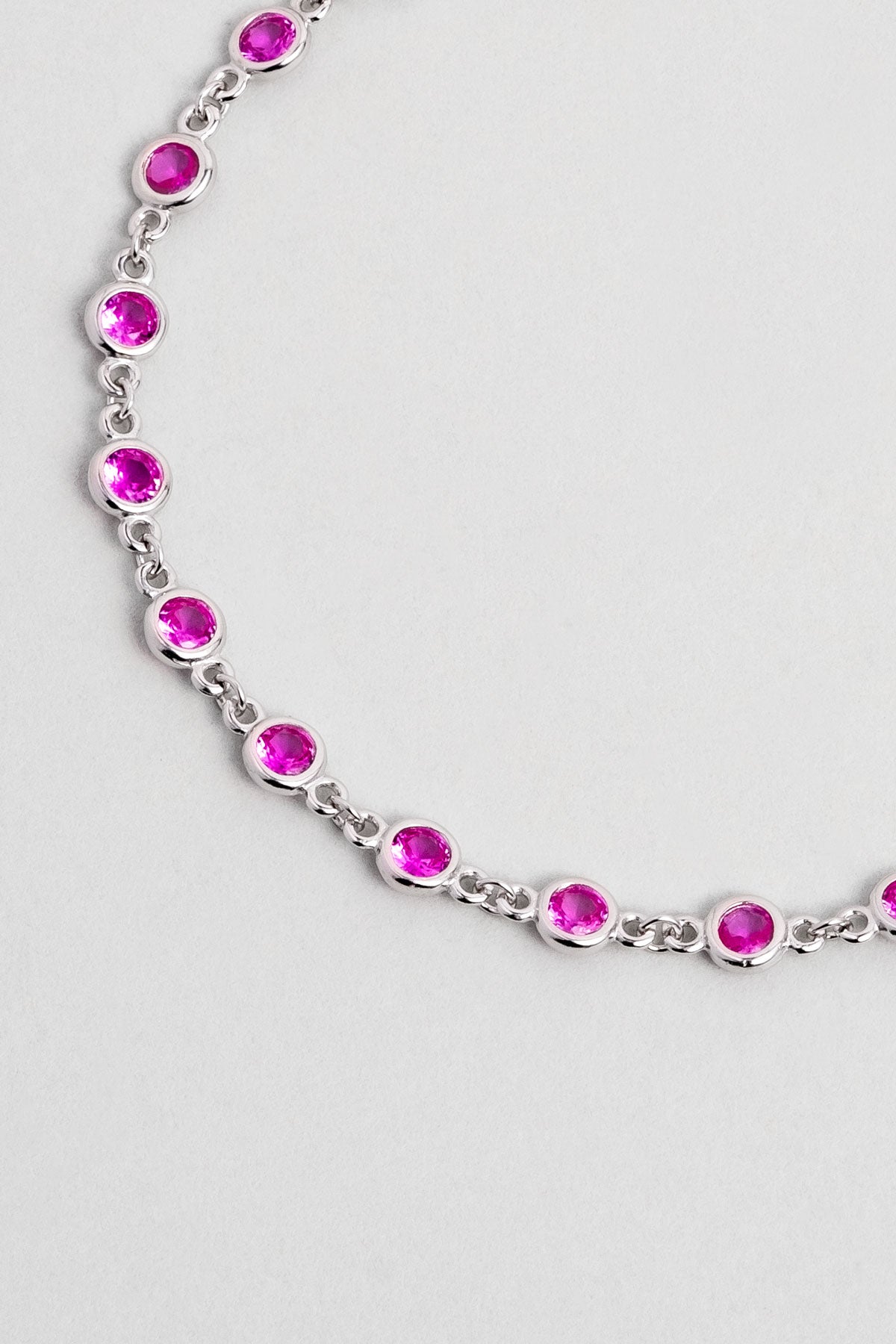 Rosalinda 18 Ayar Beyaz Altın Kaplama 19 Cm Gümüş Bileklik 5172660399