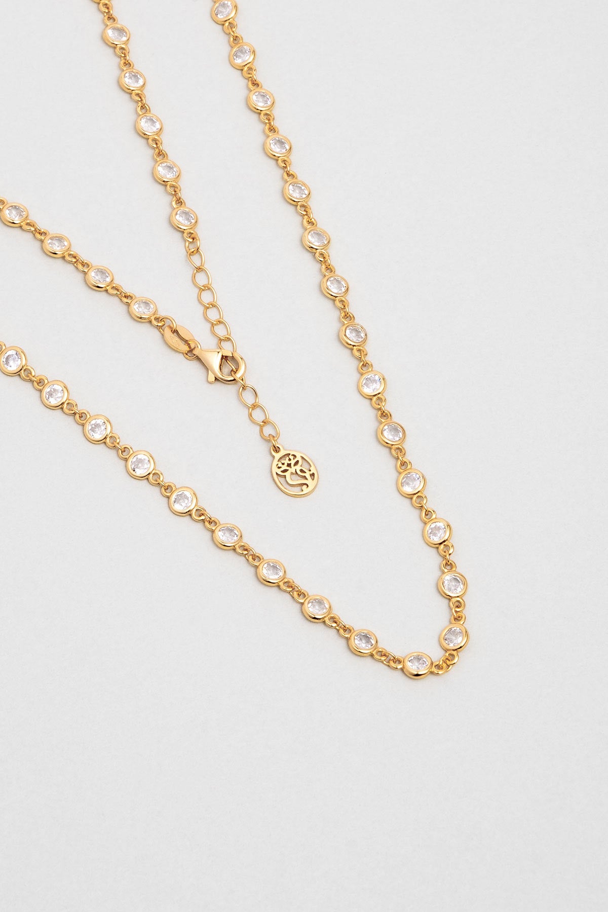 Rosalinda 18 Ayar Sarı Altın Kaplama 45 Cm Gümüş Kolye 5172670144