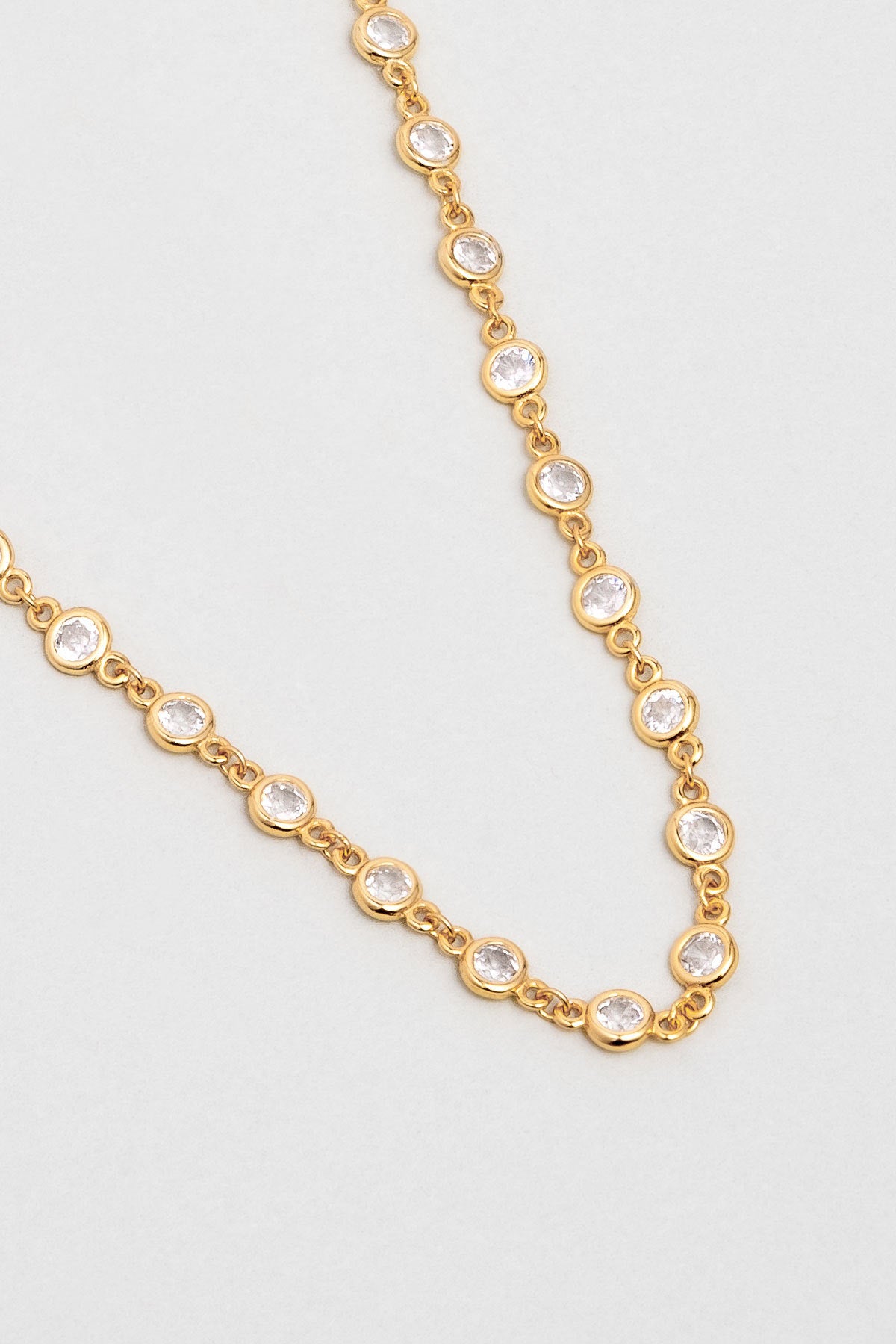 Rosalinda 18 Ayar Sarı Altın Kaplama 45 Cm Gümüş Kolye 5172670144