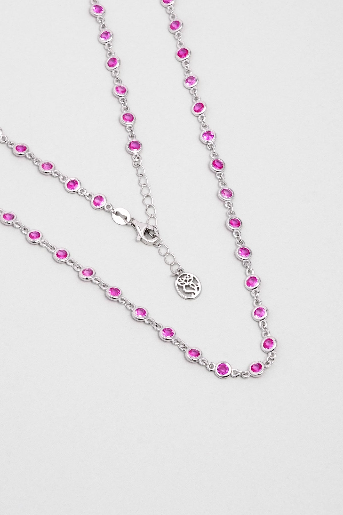 Rosalinda 18 Ayar Beyaz Altın Kaplama 45 Cm Gümüş Kolye 5172670399