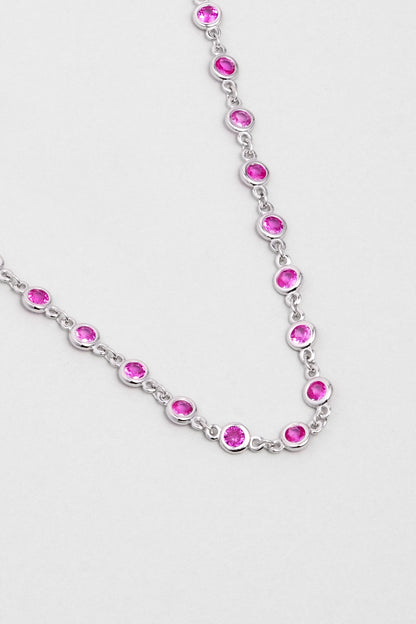 Rosalinda 18 Ayar Beyaz Altın Kaplama 45 Cm Gümüş Kolye 5172670399