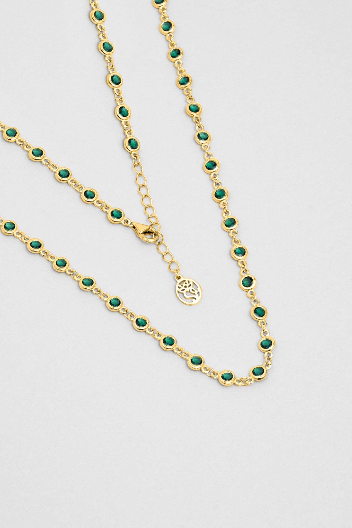 Rosalinda 18 Ayar Sarı Altın Kaplama 45 Cm Gümüş Kolye 5172670444