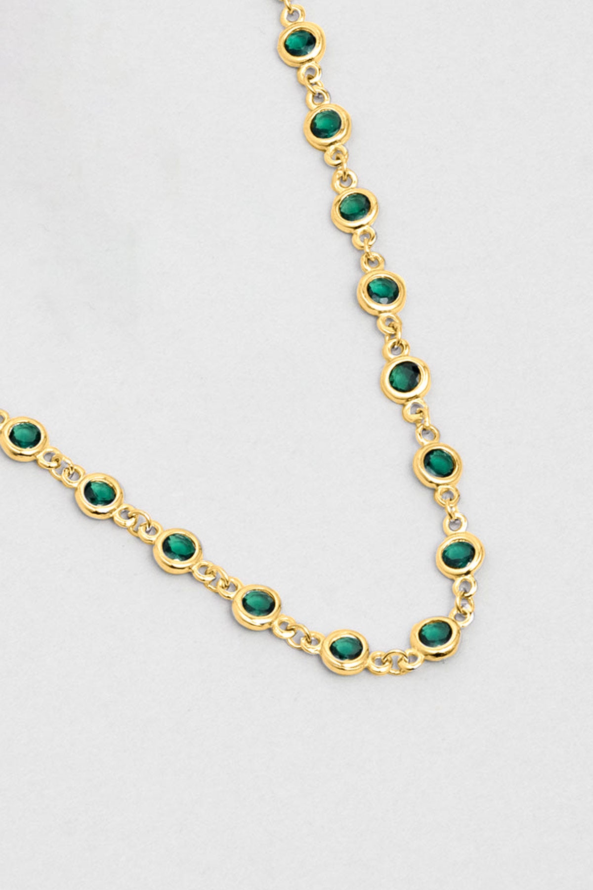 Rosalinda 18 Ayar Sarı Altın Kaplama 45 Cm Gümüş Kolye 5172670444