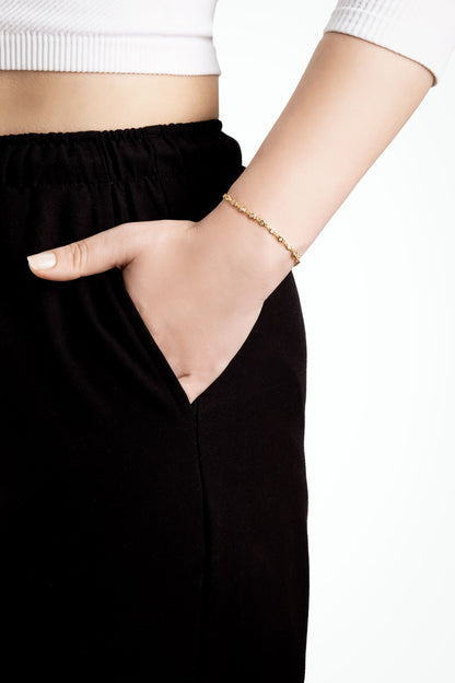 Lavinya 18 Ayar Sarı Altın Kaplama 19 Cm Gümüş Bileklik 5172690144