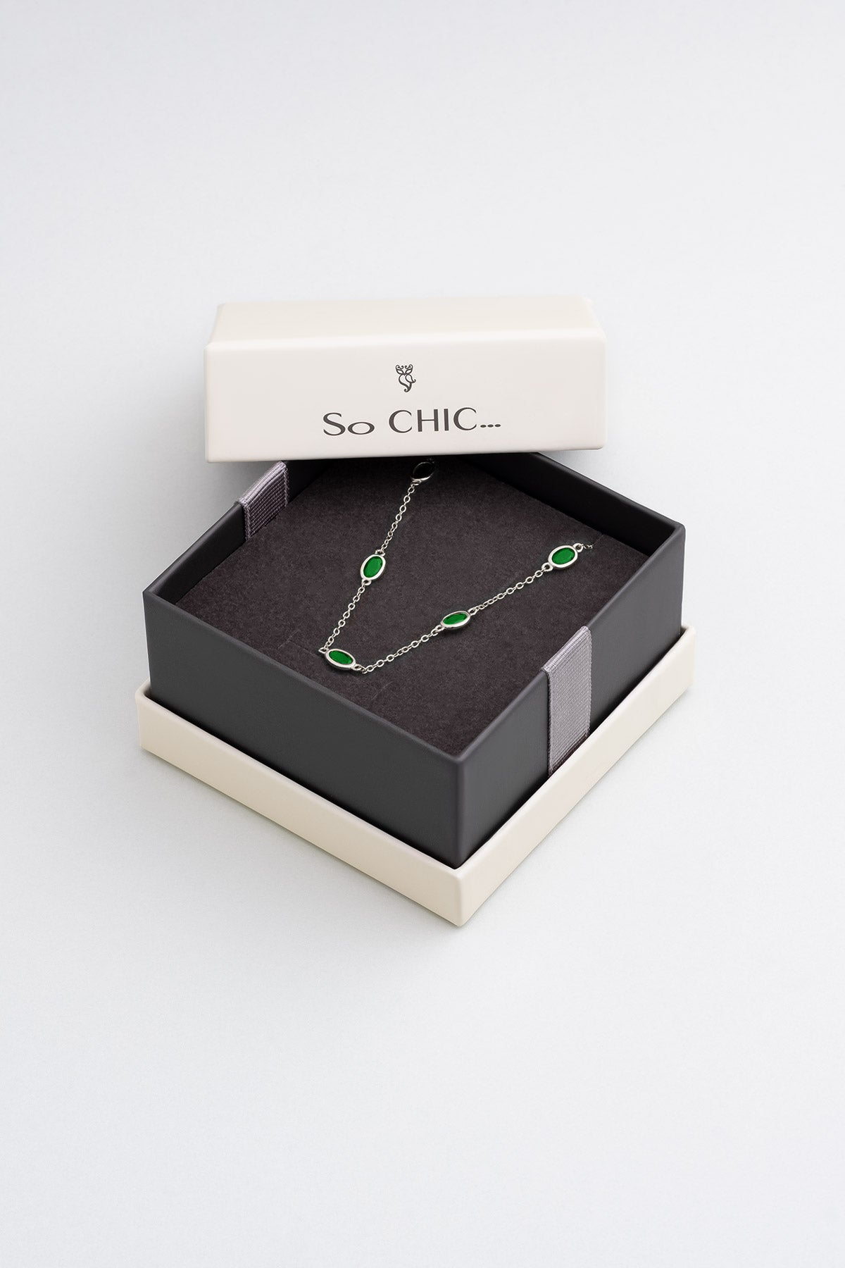 Büyülü Renkler 18 Ayar Beyaz Altın Kaplama 45 Cm Gümüş Kolye 5172790499