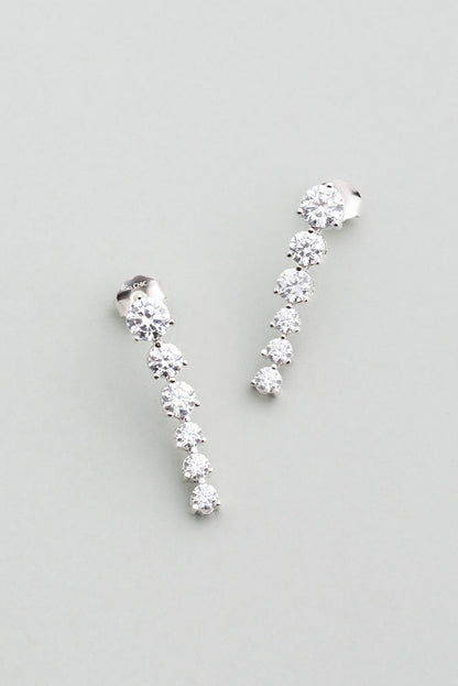 Beyazın Büyüsü 18 Ayar Beyaz Altın Kaplama Gümüş Tasarım Küpe 5173290199