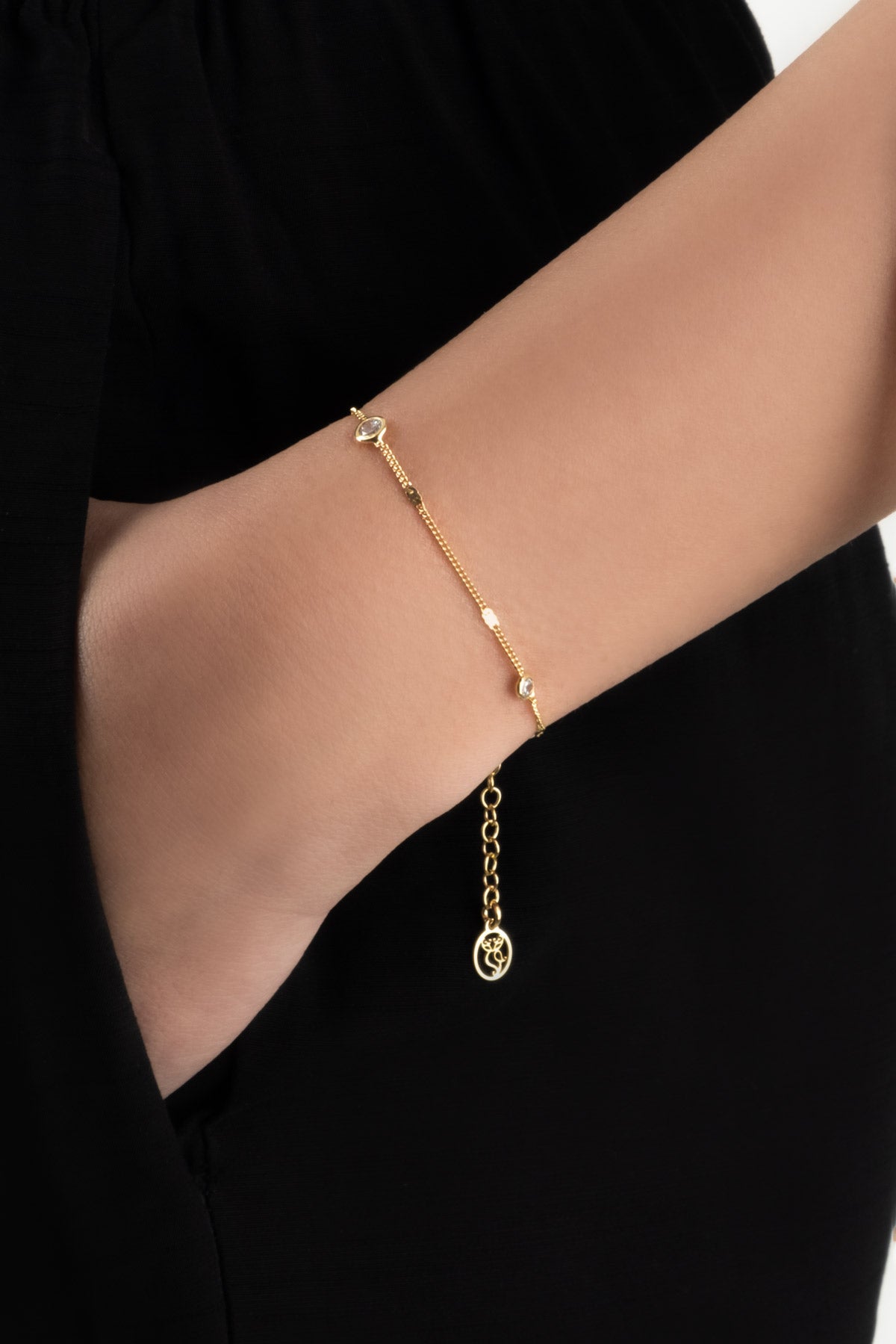 Italyan Tasarım 18 Ayar Sarı Altın Kaplama 19 Cm Gümüş Bileklik 5174194499