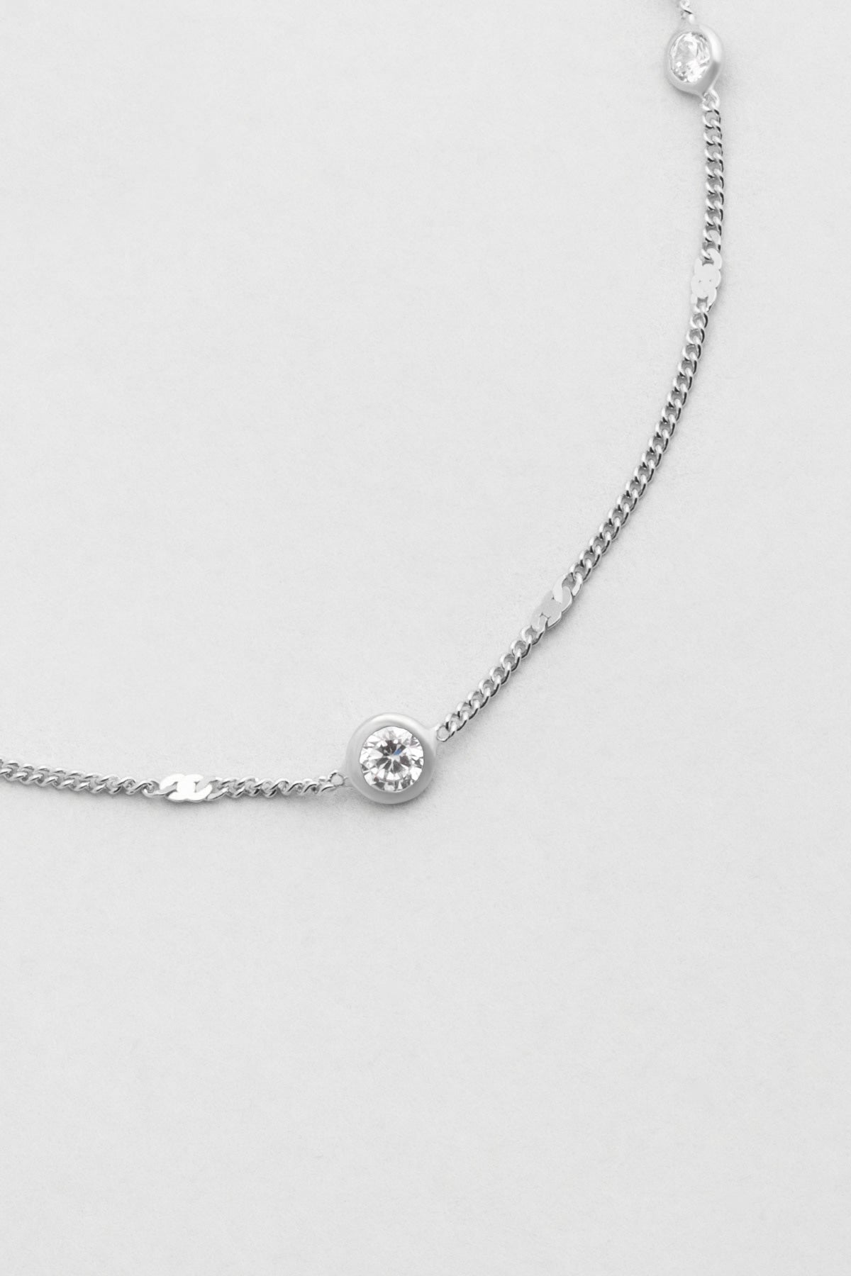 Italyan Tasarım 18 Ayar Beyaz Altın Kaplama 19 Cm Gümüş Bileklik 5174199999