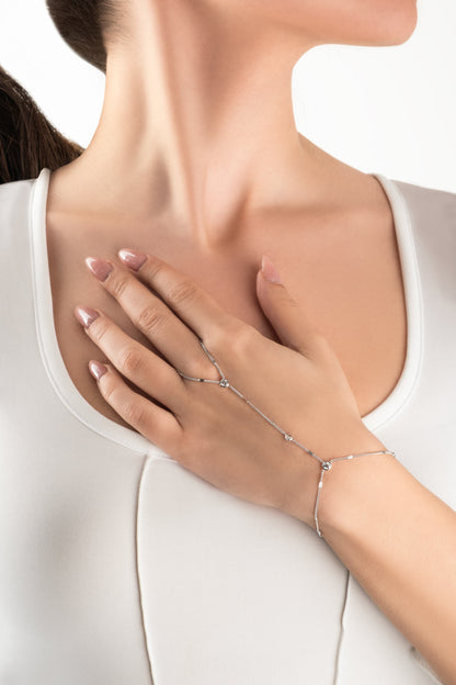 Italyan Tasarım 18 Ayar Beyaz Altın Kaplama 19 Cm Gümüş Şahmeran 5174219999