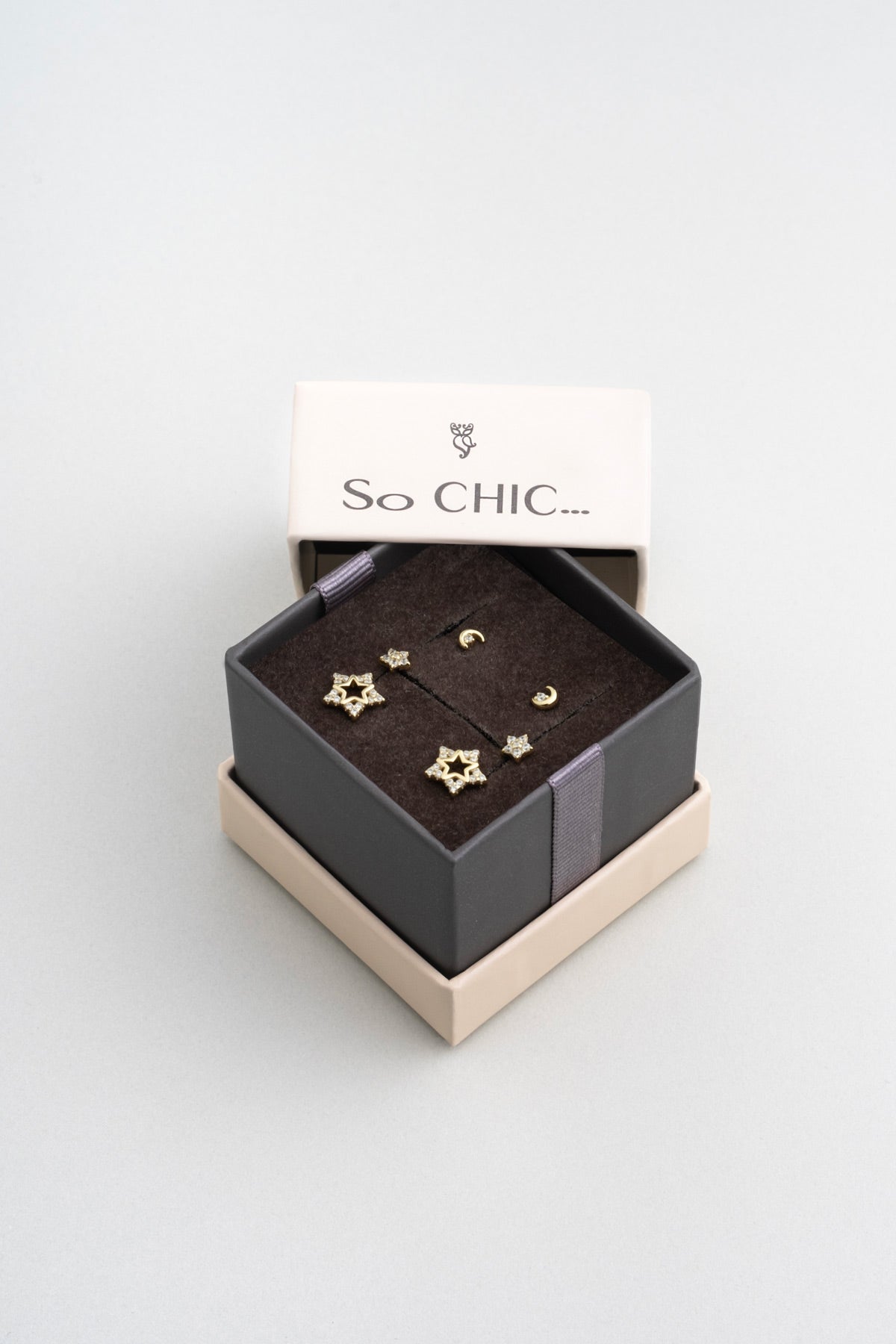 Şans Yıldızları 18 Ayar Sarı Altın Kaplama Gümüş Çoklu Küpe 5175130144