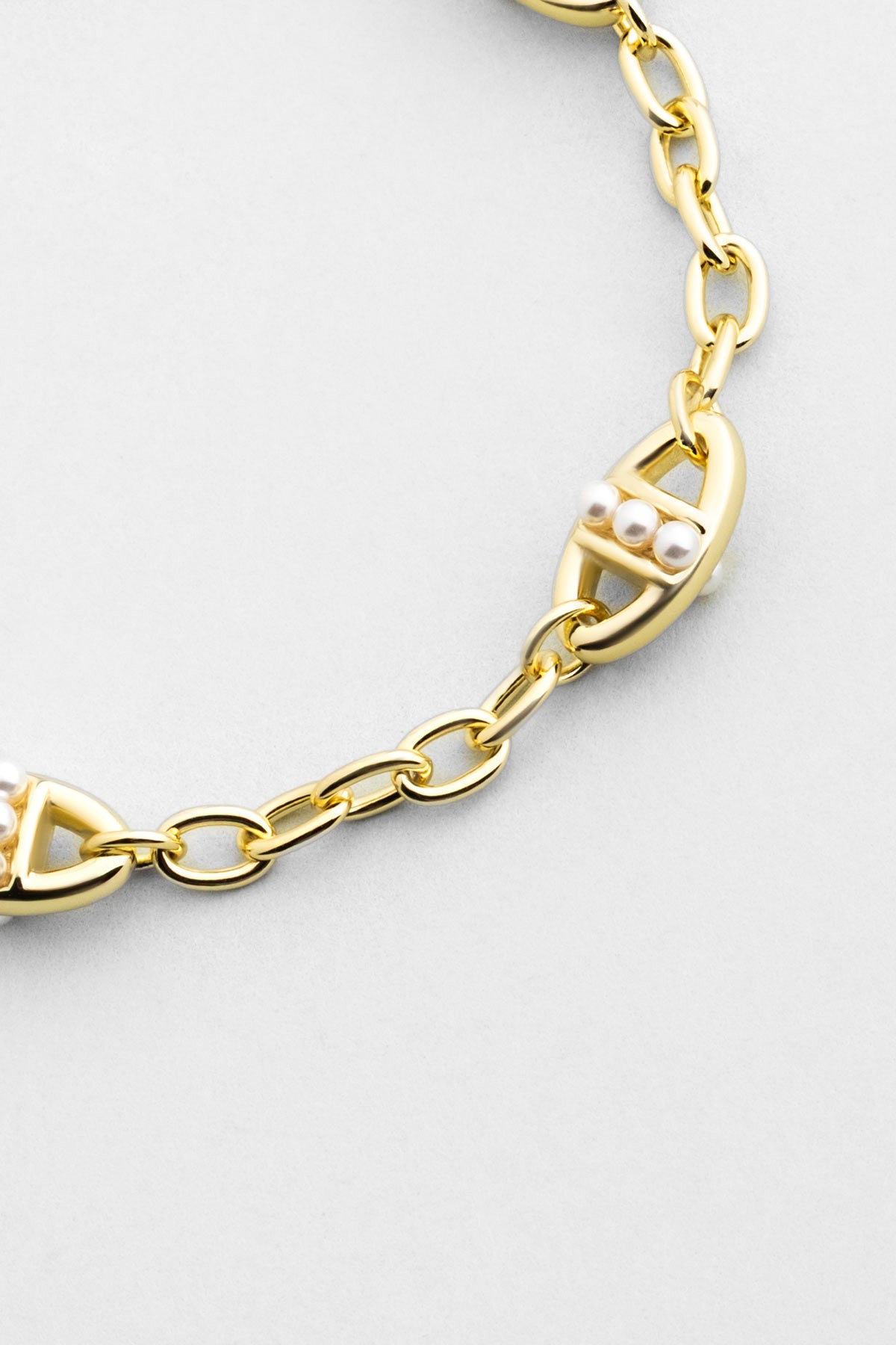 Audrey 18 Ayar Sarı Altın Kaplama 19 Cm Gümüş Zincir Bileklik 5176816244