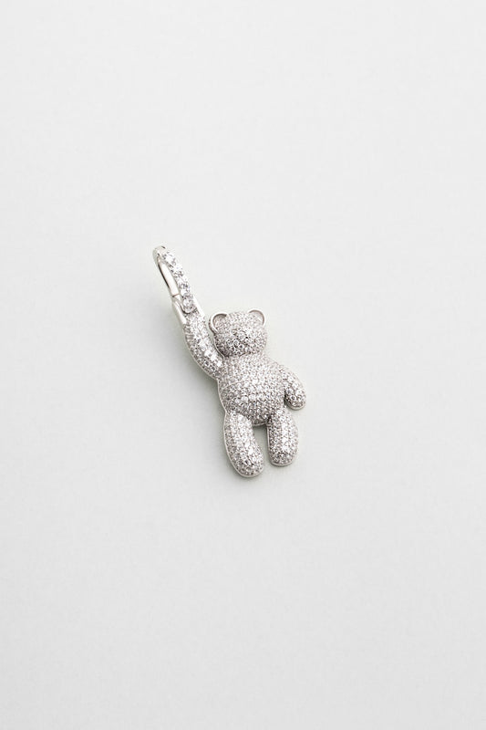 Tiny Bear 18 Ayar Beyaz Altın Kaplama Gümüş Charm 5177110199