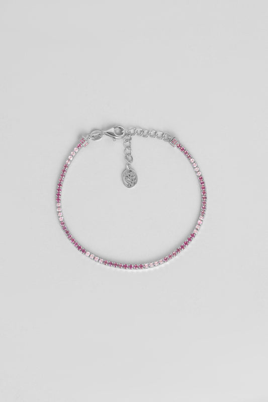 Gökkuşağı Dansı 18 Ayar Beyaz Altın Kaplama 19 Cm Su Yolu Bileklik 5177790399