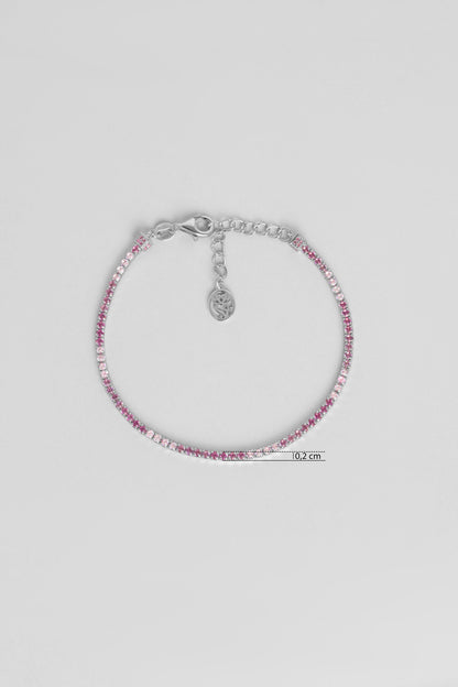 Gökkuşağı Dansı 18 Ayar Beyaz Altın Kaplama 19 Cm Su Yolu Bileklik 5177790399