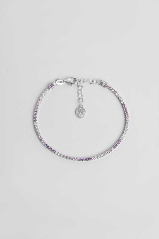 Gökkuşağı Dansı 18 Ayar Beyaz Altın Kaplama 19 Cm Su Yolu Bileklik 5177791799