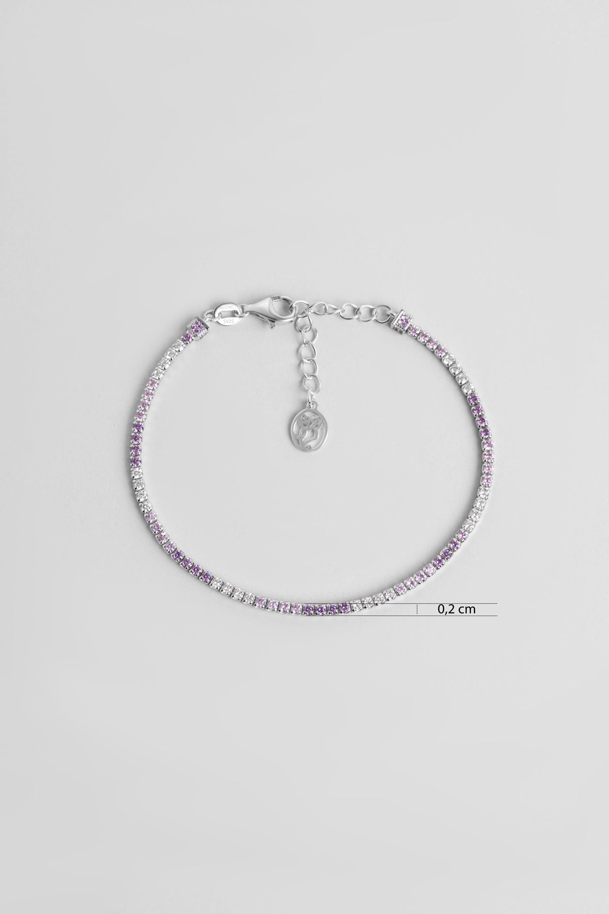 Gökkuşağı Dansı 18 Ayar Beyaz Altın Kaplama 19 Cm Su Yolu Bileklik 5177791799