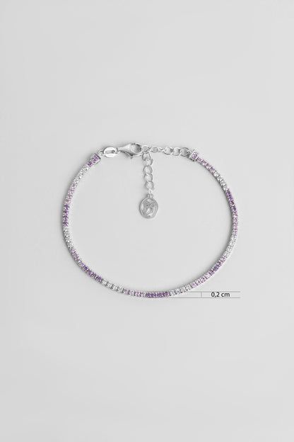 Gökkuşağı Dansı 18 Ayar Beyaz Altın Kaplama 19 Cm Su Yolu Bileklik 5177791799