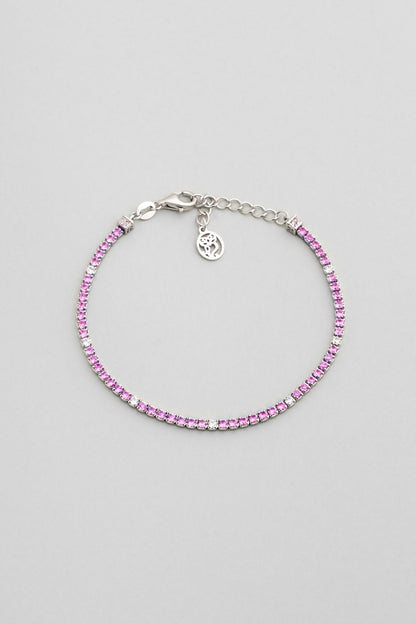 Gökkuşağı Yolculuğu 18 Ayar Beyaz Altın Kaplama 19 Cm Su Yolu Bileklik 5177800399