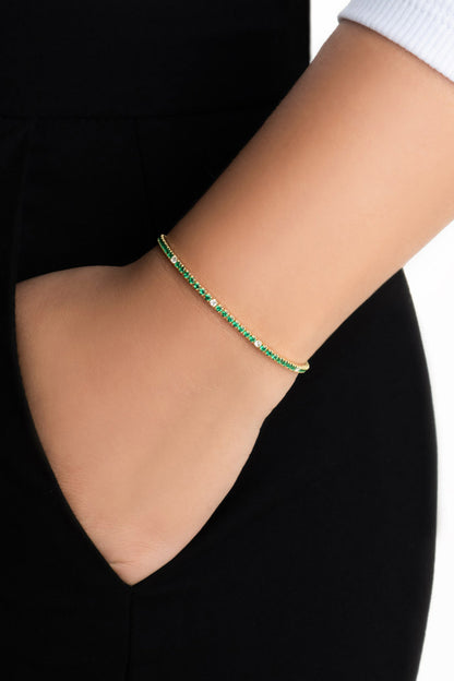 Gökkuşağı Yolculuğu 18 Ayar Sarı Altın Kaplama 19 Cm Su Yolu Bileklik 5177800444