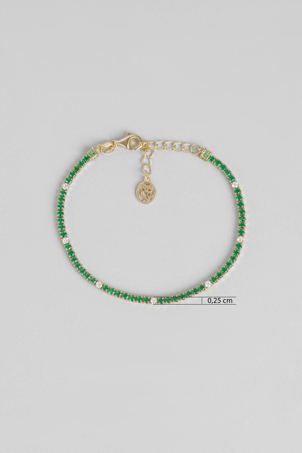 Gökkuşağı Yolculuğu 18 Ayar Sarı Altın Kaplama 19 Cm Su Yolu Bileklik 5177800444