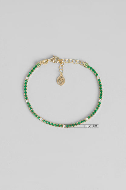 Gökkuşağı Yolculuğu 18 Ayar Sarı Altın Kaplama 19 Cm Su Yolu Bileklik 5177800444