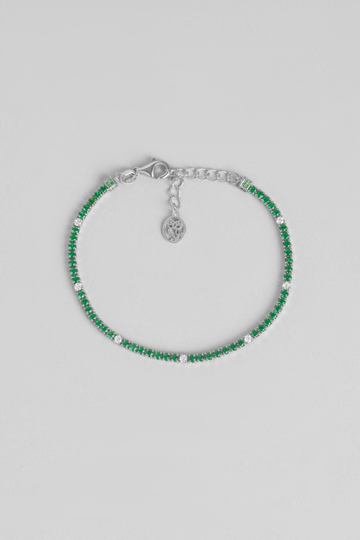 Gökkuşağı Yolculuğu 18 Ayar Beyaz Altın Kaplama 19 Cm Su Yolu Bileklik 5177800499