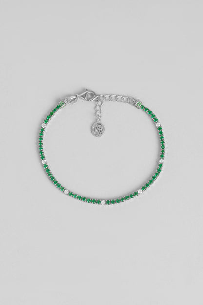 Gökkuşağı Yolculuğu 18 Ayar Beyaz Altın Kaplama 19 Cm Su Yolu Bileklik 5177800499