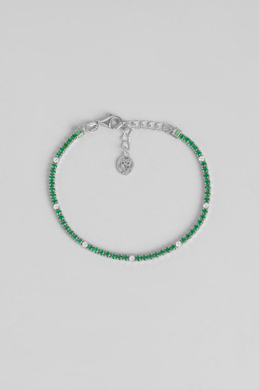 Gökkuşağı Yolculuğu 18 Ayar Beyaz Altın Kaplama 19 Cm Su Yolu Bileklik 5177800499