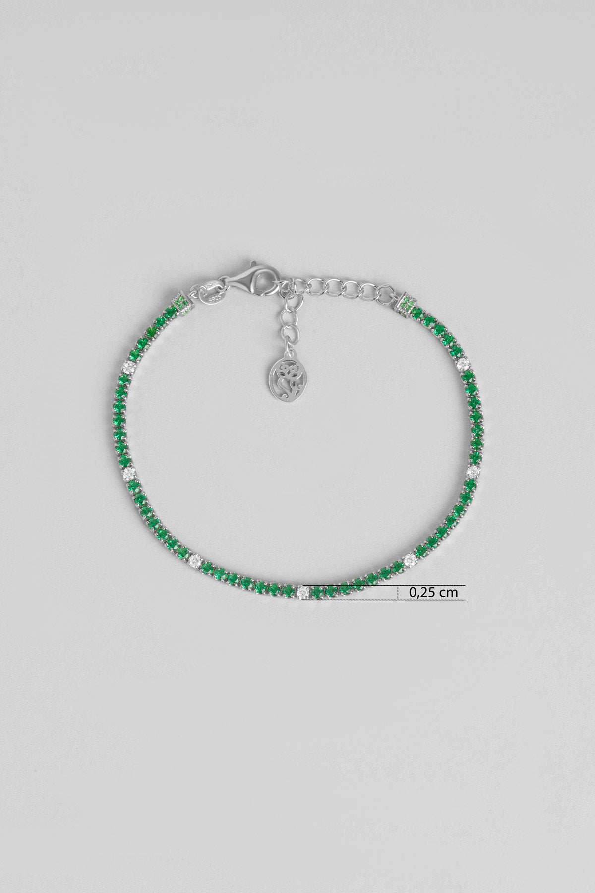 Gökkuşağı Yolculuğu 18 Ayar Beyaz Altın Kaplama 19 Cm Su Yolu Bileklik 5177800499