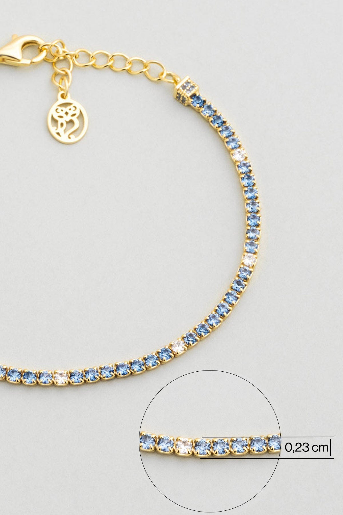 Gökkuşağı Yolculuğu 18 Ayar Sarı Altın Kaplama 19 Cm Su Yolu Bileklik 5177800544