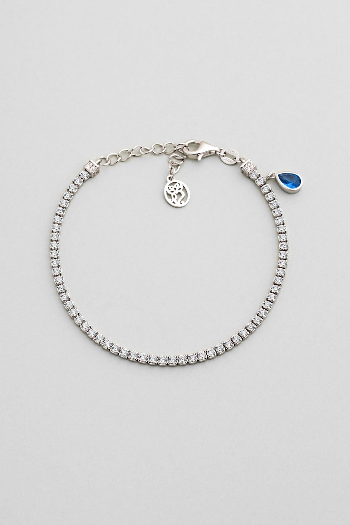 Aşk Işığı 18 Ayar Beyaz Altın Kaplama 19 Cm Gümüş Su Yolu Bileklik 5177810599