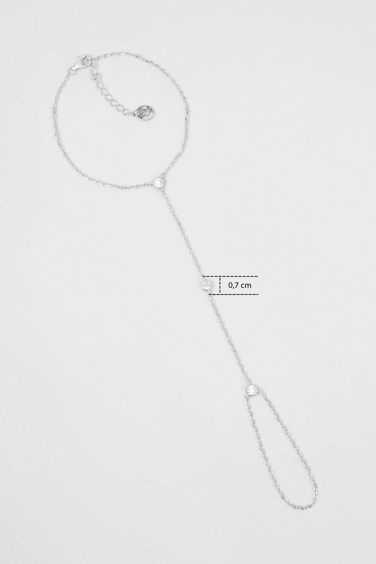 Minimalist 18 Ayar Beyaz Altın Kaplama 24 Cm Gümüş Şahmeran 5178200199
