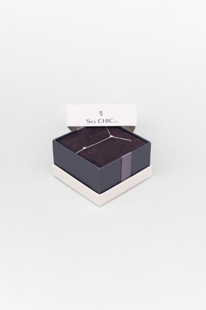 Minimalist 18 Ayar Beyaz Altın Kaplama 24 Cm Gümüş Şahmeran 5178200199