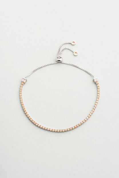 Carmen 18 Ayar Beyaz Altın Kaplama Ayarlanabilir Gümüş Bileklik 5178270699