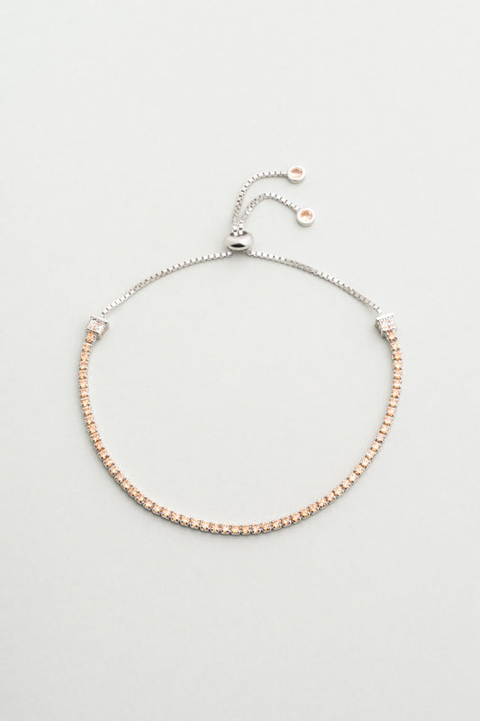 Carmen 18 Ayar Beyaz Altın Kaplama Ayarlanabilir Gümüş Bileklik 5178270699