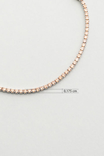 Carmen 18 Ayar Beyaz Altın Kaplama Ayarlanabilir Gümüş Bileklik 5178270699