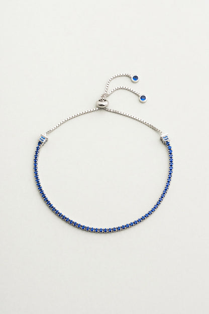 Mikanos 18 Ayar Beyaz Altın Kaplama Ayarlanabilir Gümüş Bileklik 5178271299